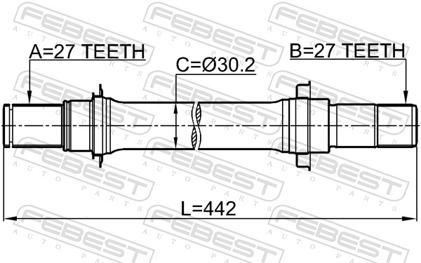 Приводной вал 0312-CL7ATRH FEBEST #1