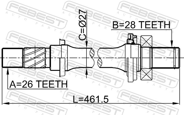 Приводной вал 0512-M316AT FEBEST #1
