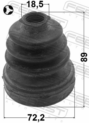 Гофрований кожух, приводний вал 0515-BKT FEBEST #1