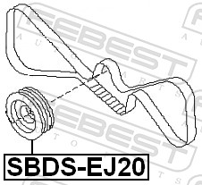 Ременный шкив, коленчатый вал SBDS-EJ20 FEBEST #1