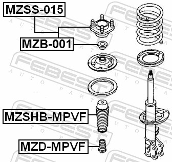 Ремкомплект, опора стойки амортизатора MZSS-015 FEBEST #1