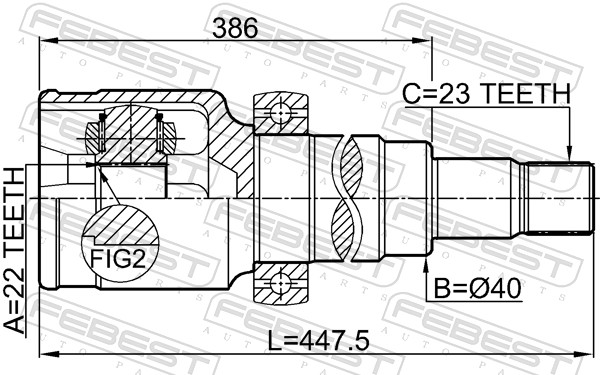 Шарнирный комплект, приводной вал 2111-CB8 FEBEST #1