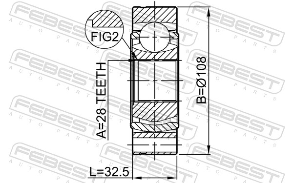 Шарнирный комплект, приводной вал 2311-B6 FEBEST #1