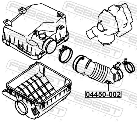 Шланг, система подачи воздуха 04450-002 FEBEST #1