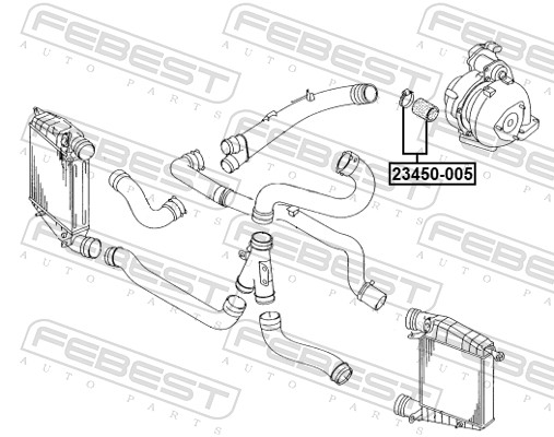 Шланг, подача повітря 23450-005 FEBEST #1