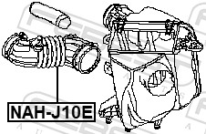 Шланг, система подачи воздуха NAH-J10E FEBEST #1