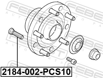 Колісний болт 2184-002-PCS10 FEBEST #1