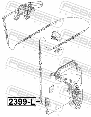 З’єднувальний елемент, трубопровід подачі води для миття 2399-L FEBEST #1