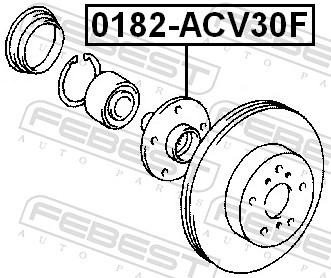 Ступица колеса 0182-ACV30F FEBEST #1