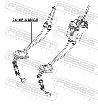 Трос, механическая коробка передач 24106-KANGII FEBEST #1