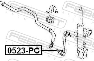 Тяга/стійка, стабілізатор 0523-PC FEBEST #1
