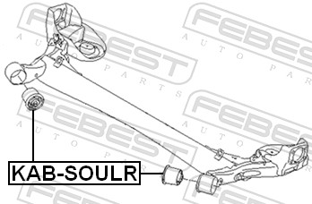 Втулка, балка моста KAB-SOULR FEBEST #1