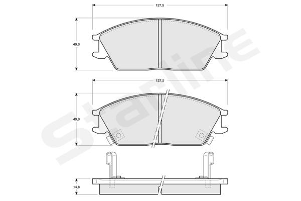 Комплект тормозных колодок, дисковый тормоз   BD S047   STARLINE