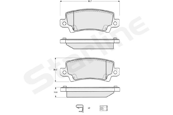 Комплект тормозных колодок, дисковый тормоз   BD S327   STARLINE