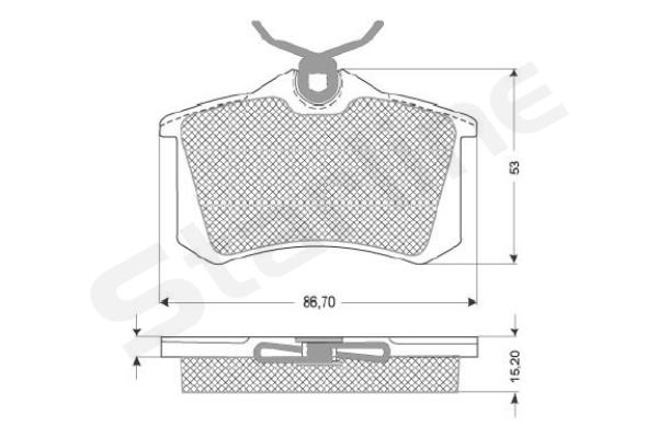 Комплект тормозных колодок, дисковый тормоз   BD S831P   STARLINE