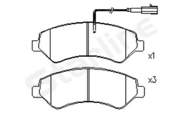 Комплект тормозных колодок, дисковый тормоз   BD S846P   STARLINE