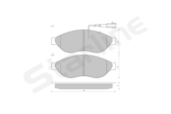 Комплект тормозных колодок, дисковый тормоз   BD S847P   STARLINE