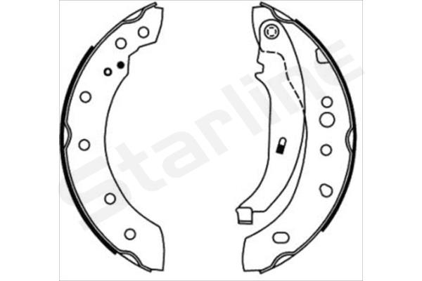 Комплект тормозных колодок   BC 08680   STARLINE