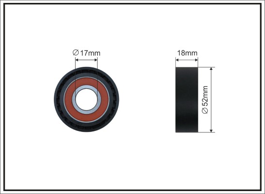 Натяжний ролик, поліклиновий ремінь   04-00   CAFFARO