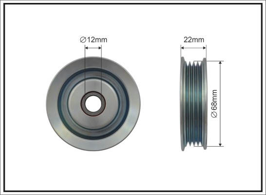 Натяжний ролик, поліклиновий ремінь   500127   CAFFARO