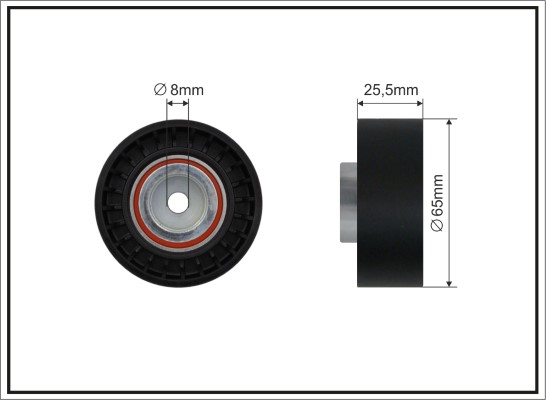 Відвідний/напрямний ролик, поліклиновий ремінь   05-06   CAFFARO