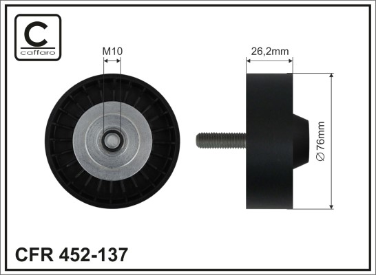 Паразитный / ведущий ролик, поликлиновой ремень   452-137   CAFFARO