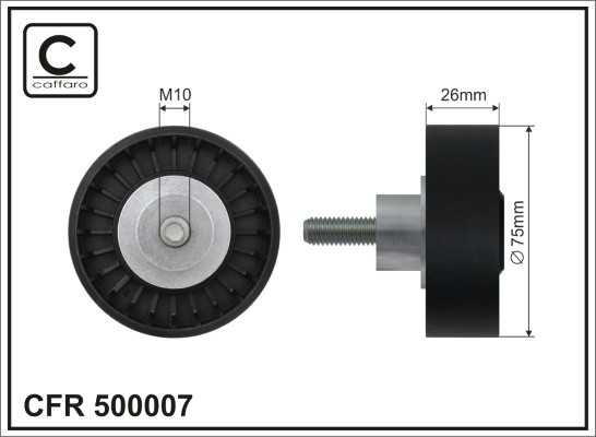 Паразитный / ведущий ролик, поликлиновой ремень   500007   CAFFARO