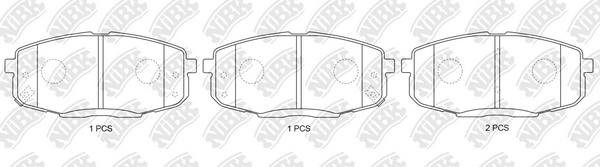 Комплект гальмівних накладок, дискове гальмо PN0373 NiBK #1