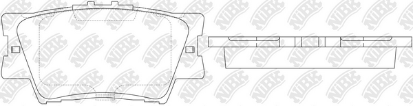 Комплект тормозных колодок, дисковый тормоз PN1522 NiBK #1