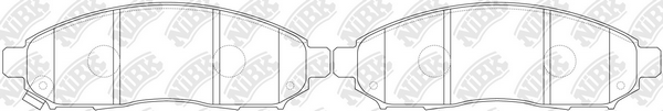 Комплект тормозных колодок, дисковый тормоз   PN2517   NiBK