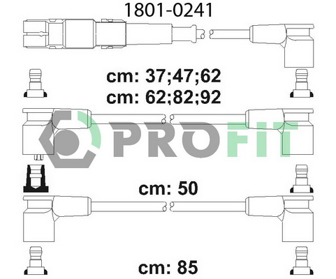 Комплект проводов зажигания   1801-0241   PROFIT