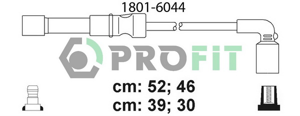 Комплект проводов зажигания   1801-6044   PROFIT