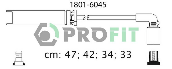 Комплект проводов зажигания   1801-6045   PROFIT