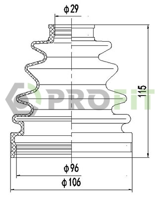 Комплект пилозахисний, приводний вал   2710-0045 XLB   PROFIT