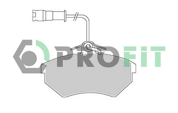 Комплект гальмівних накладок, дискове гальмо   5000-0954   PROFIT
