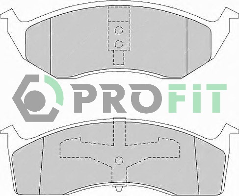 Комплект тормозных колодок, дисковый тормоз   5000-1098   PROFIT