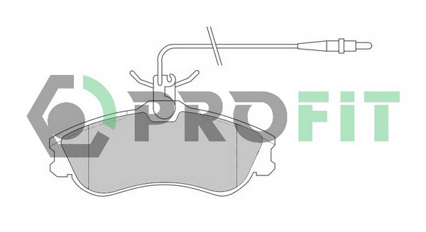 Комплект гальмівних накладок, дискове гальмо   5000-1112   PROFIT
