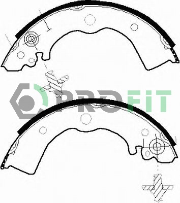 Комплект гальмівних колодок   5001-0412   PROFIT
