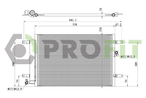 Конденсатор, система кондиціонування повітря   1770-0006   PROFIT