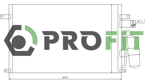 Конденсатор, система кондиціонування повітря   1770-0102   PROFIT