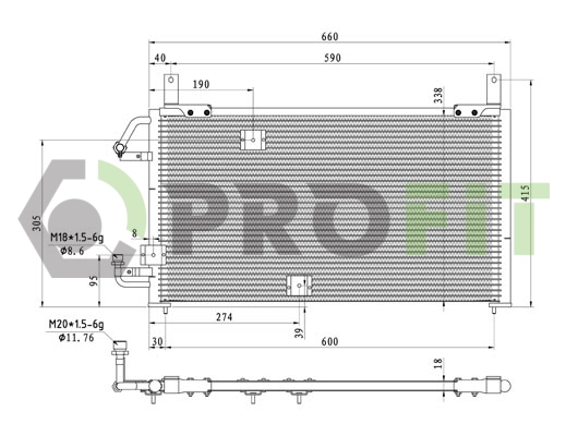 Конденсатор, система кондиціонування повітря   1770-0103   PROFIT