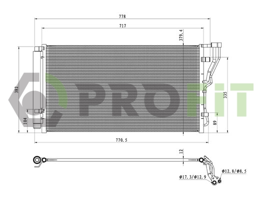Конденсатор, система кондиціонування повітря   1770-0147   PROFIT