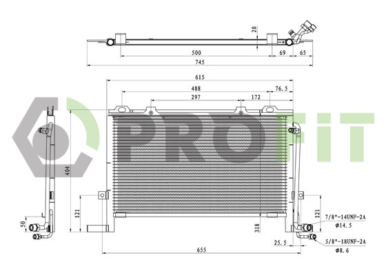 Конденсатор, система кондиціонування повітря   1770-0316   PROFIT