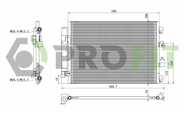 Конденсатор, система кондиціонування повітря   1770-0438   PROFIT