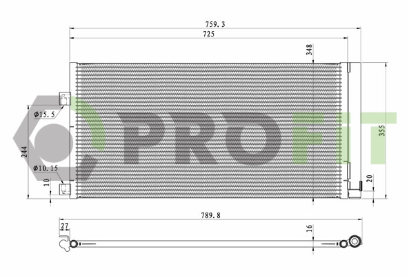 Конденсатор, система кондиціонування повітря   1770-0540   PROFIT