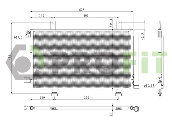 Конденсатор, система кондиціонування повітря   1770-0542   PROFIT