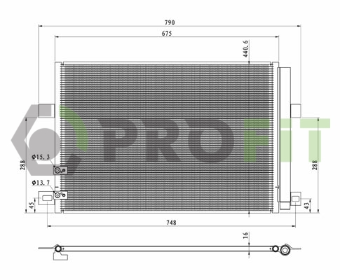 Конденсатор, система кондиціонування повітря   1770-0547   PROFIT
