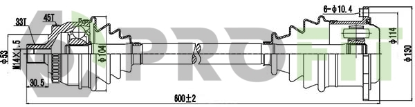 Приводний вал   2730-0201   PROFIT
