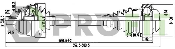 Приводний вал   2730-0605   PROFIT