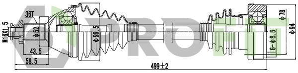 Приводний вал   2730-0611   PROFIT